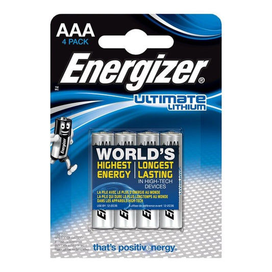 ENERGIZER - 4 PILAS DE LITIO ULTIMATE AAA L92 LR03 1,5 V