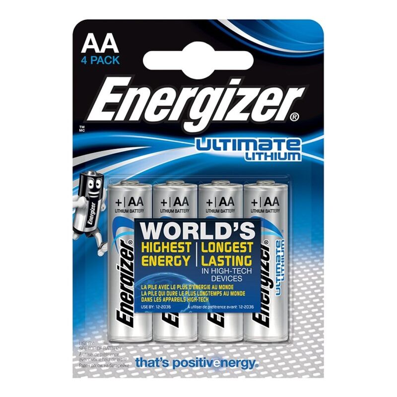 ENERGIZER - 4 PILAS DE LITIO ULTIMATE AA L91 LR6 1,5 V