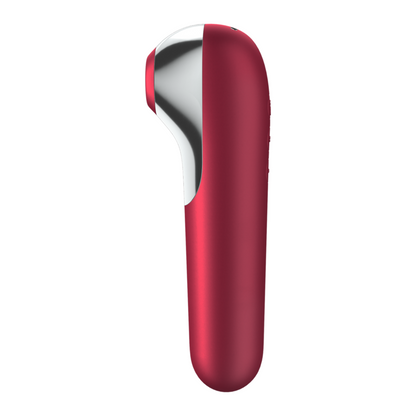 SATISFYER - VIBRADOR DUAL LOVE Y SUCCIÓN CON AIRE PULSADO ROJO