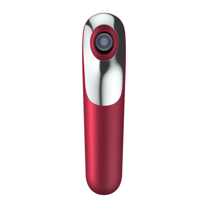 SATISFYER - VIBRADOR DUAL LOVE Y SUCCIÓN CON AIRE PULSADO ROJO