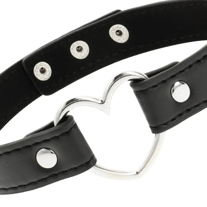 Coquette Chic Desire – Collier Cuir Vegan Femme Accessoire Coeur