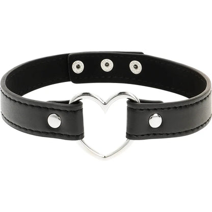 Coquette Chic Desire – Collier Cuir Vegan Femme Accessoire Coeur