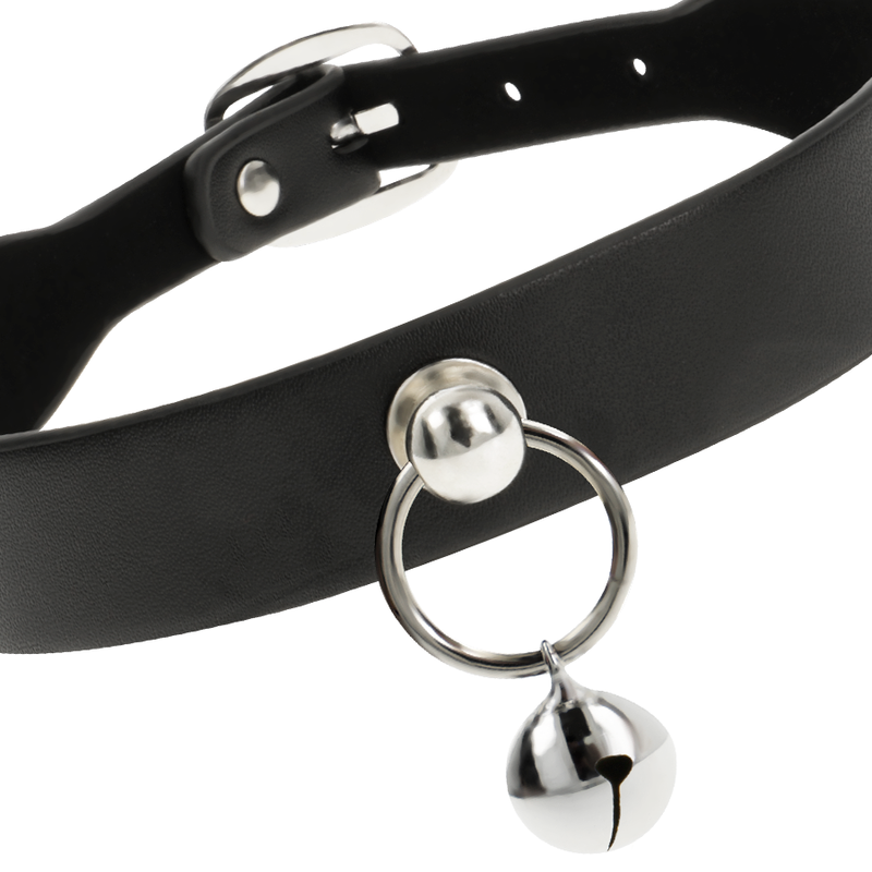 COQUETTE CHIC DESIRE - COLLAR DE CUERO VEGANO PARA MUJER ACCESORIO SONAJERO/ARO