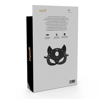 Coquette Chic Desire – Masque en Cuir Vegan avec Oreilles de Chat