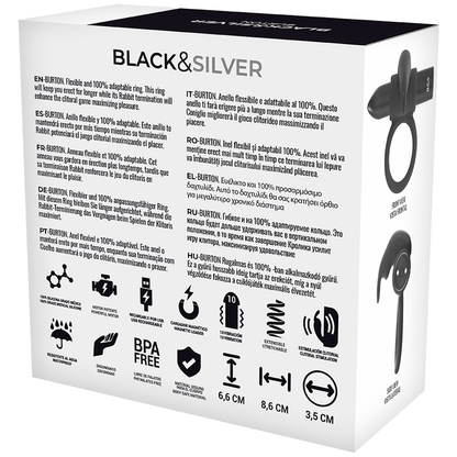Burton ring 10 modes de vibration noir – Black & Silver
