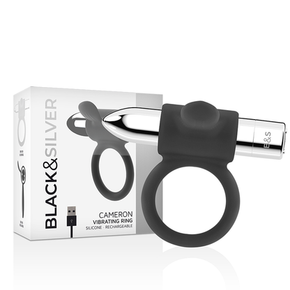 Bague rechargeable cameron argent – Black & Silver