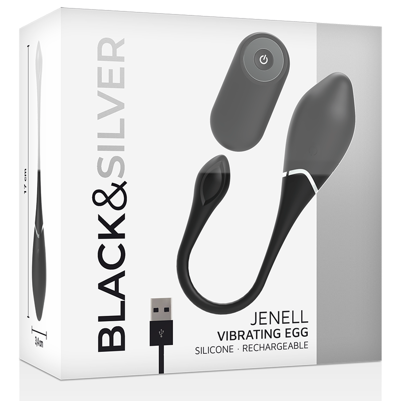 Vibrateur uf vibrant rechargeable jenell – Black & Silver
