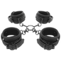 FETISH SUBMISSIVE - SET DE ESPOSAS PARA MANOS Y TOBILLOS CON FORRO DE NOPRENE