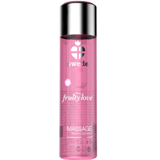 SWEDE - FRUITY LOVE WARMING MASSAGE OIL STRAWBERRY SPARKLING WINE 120 ML