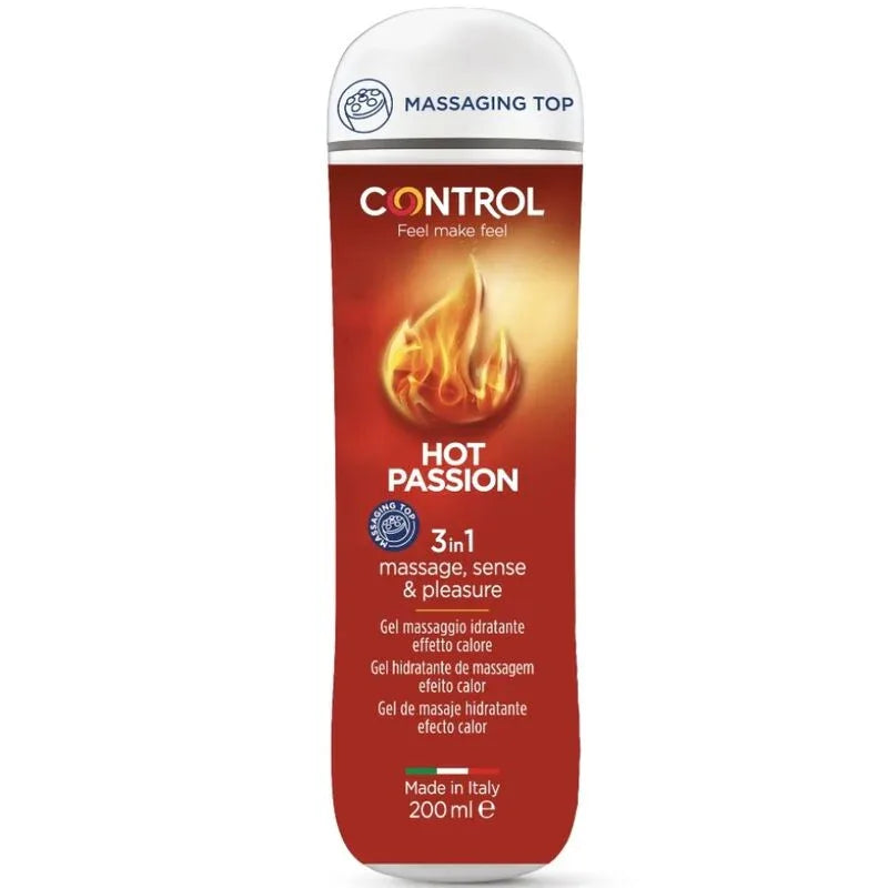 Control – Passion Chaude Gel 3 en 1 200 ml – Sensations Intenses & Excitation Maximale