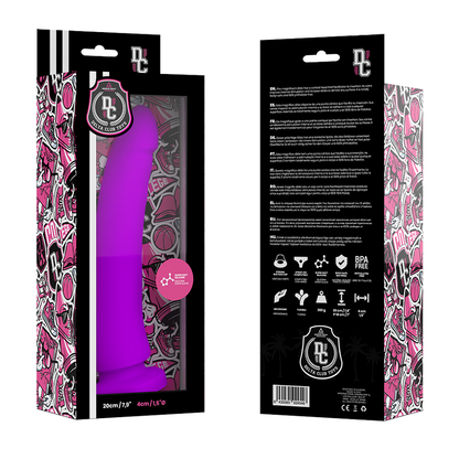 DELTA CLUB - JUGUETES MEDICINALES DILDO SILICONA LILA 20 CM -O- 4 CM