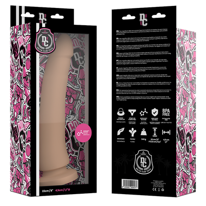 DELTA CLUB - JUGUETES DILDO DE SILICONA MÉDICA NATURAL 23 CM -O- 4.5 CM