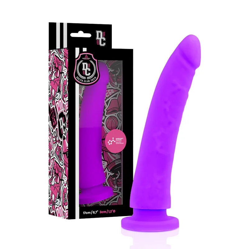 Delta Club – Toys Harnais + Dong Silicone Violet 17 cm O 3 cm