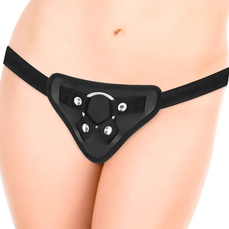 Delta Club – Toys Harnais + Dong Silicone Violet 17 cm O 3 cm