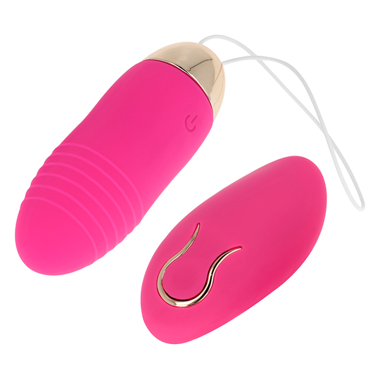 OHMAMA - HUEVO VIBRADOR ROSA CON CONTROL REMOTO DE 10 VELOCIDADES