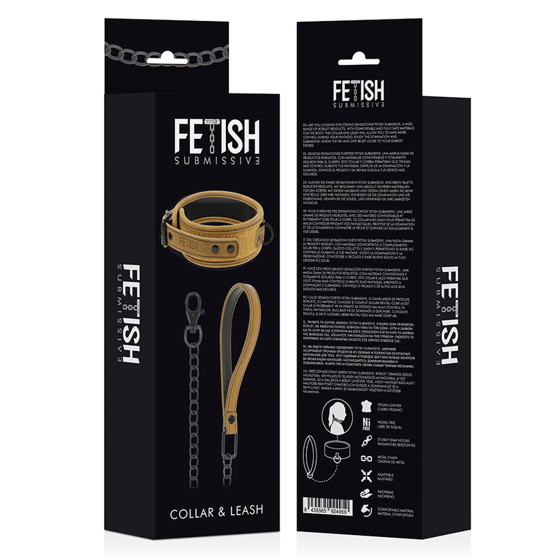 ORIGEN SUBMISIVO FETISH - COLLAR DE CADENA FORRADO EN NEOPRENO