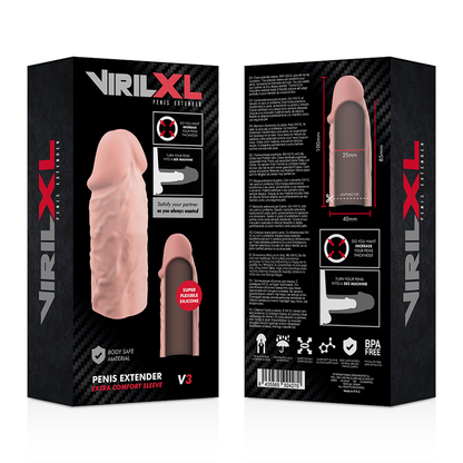 VIRILXL - NATURELLE PÉNIS EXTENSION IN LIQUIDE SILICONE V3