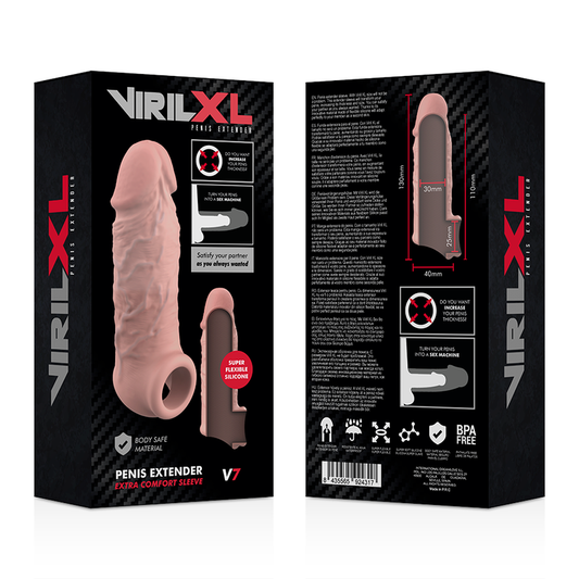 VIRILXL - NATURELLE PÉNIS EXTENSION IN LIQUIDE SILICONE V7
