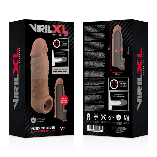 VIRILXL - PENIS EXTENSION IN LIQUIDE SILICONE V7 BROWN