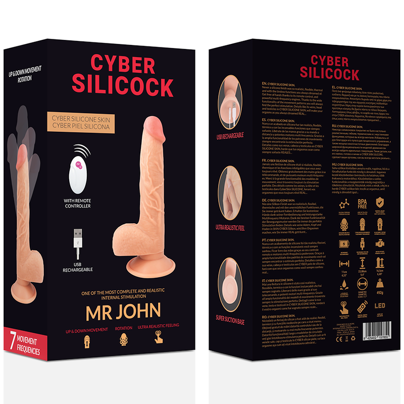 CYBER SILICOCK - TÉLÉLÉCOMMANDE RÉALISTE MR JOHN 23.88 CM -O- 4.3 CM