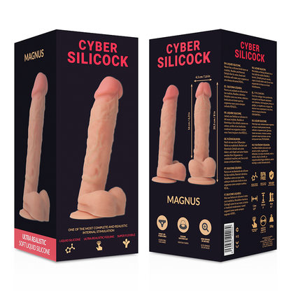 CYBER SILICOCK - DONG IN SILICONE LIQUIDE DOUX ULTRA RÉALISTE 20.5 CM -O- 4.1 CM