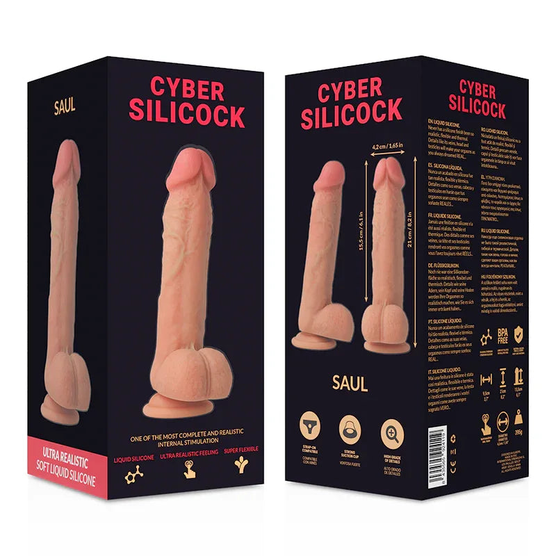 Cyber Silicock – Saul Silicone Liquide Souple Ultra Réaliste 21 cm O 4.2 cm