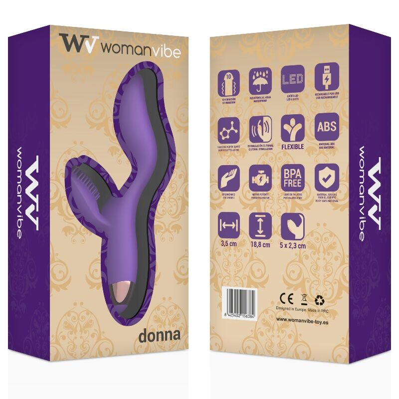 WOMANVIBE - VIBRADOR DE SILICONA RECARGABLE PARA MUJER