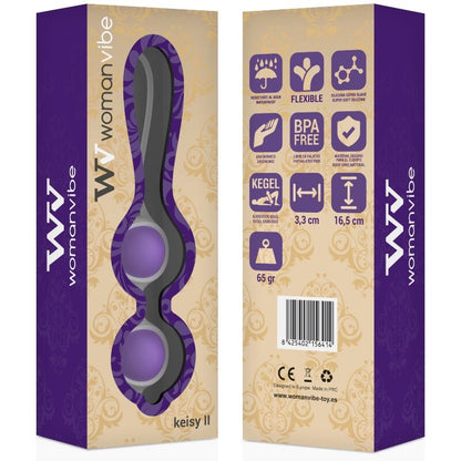 WOMANVIBE - VIBRADOR KEISY II BOLAS DE SILICONA