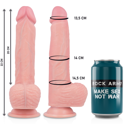 ROCKARMY - HARNAIS + VIBRATEUR SILICONE LIQUIDE PREMIUM TÉLÉLÉCOMMANDE APACHE 20.5 CM -O- 4.62 CM