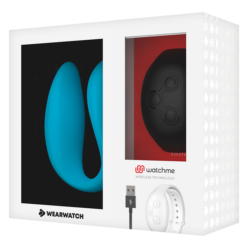 WEARWATCH - WATCHME DOBLE VIBRADOR TECNOLOGÍA ÍNDIGO/JET