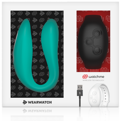 WEARWATCH - RELOJ VIBRADOR DE DOBLE TECNOLOGÍA AGUAMARINA/JET