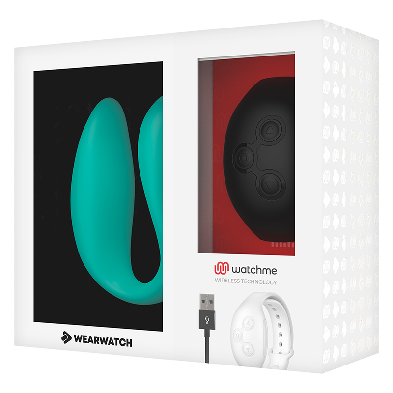 WEARWATCH - RELOJ VIBRADOR DE DOBLE TECNOLOGÍA AGUAMARINA/JET