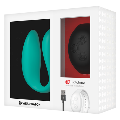 WEARWATCH - RELOJ VIBRADOR DE DOBLE TECNOLOGÍA AGUAMARINA/JET