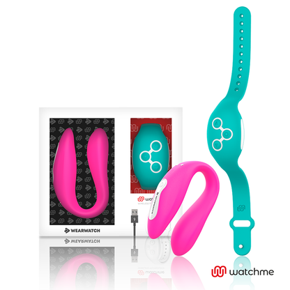 WEARWATCH - WATCHME TECNOLOGÍA DUAL VIBRADOR FUCSIA / AGUA DE MAR