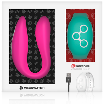 WEARWATCH - WATCHME TECNOLOGÍA DUAL VIBRADOR FUCSIA / AGUA DE MAR