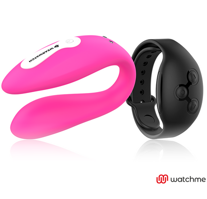 WEARWATCH - WATCHME VIBRADOR DOBLE TECNOLOGÍA FUCSIA/AZABACHE