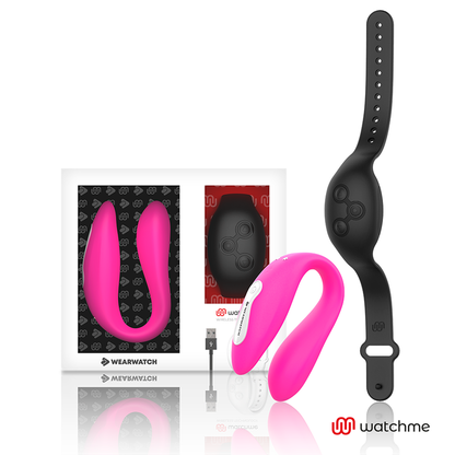 WEARWATCH - WATCHME VIBRADOR DOBLE TECNOLOGÍA FUCSIA/AZABACHE