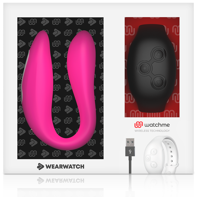 WEARWATCH - WATCHME VIBRADOR DOBLE TECNOLOGÍA FUCSIA/AZABACHE