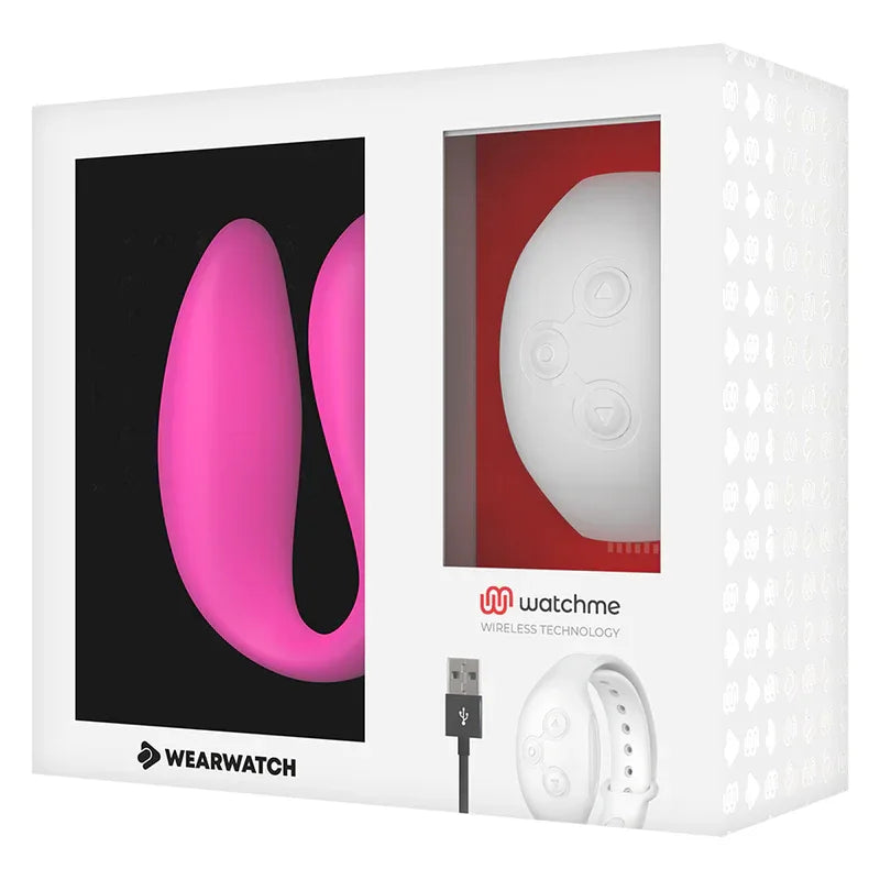 Wearwatch – Watchme Vibrateur Double Technologie Fuchsia / Neige