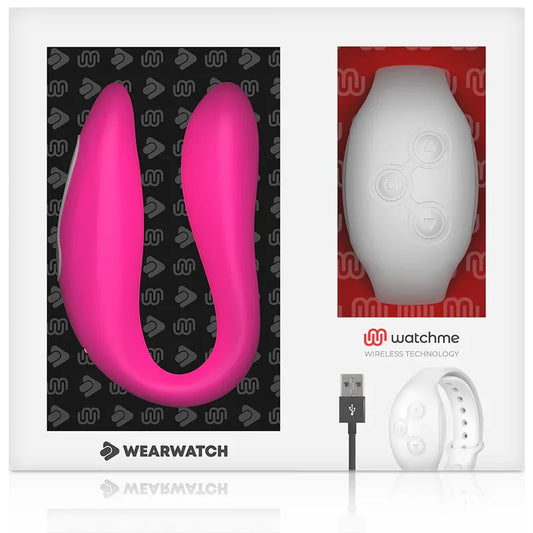 Wearwatch – Watchme Vibrateur Double Technologie Fuchsia / Neige