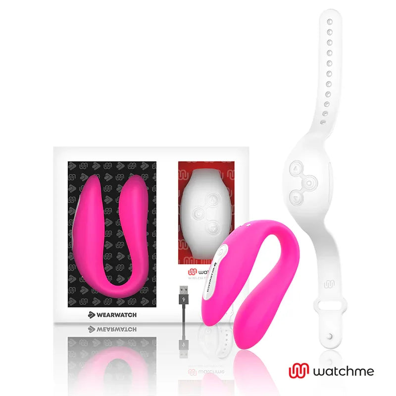 Wearwatch – Watchme Vibrateur Double Technologie Fuchsia / Neige