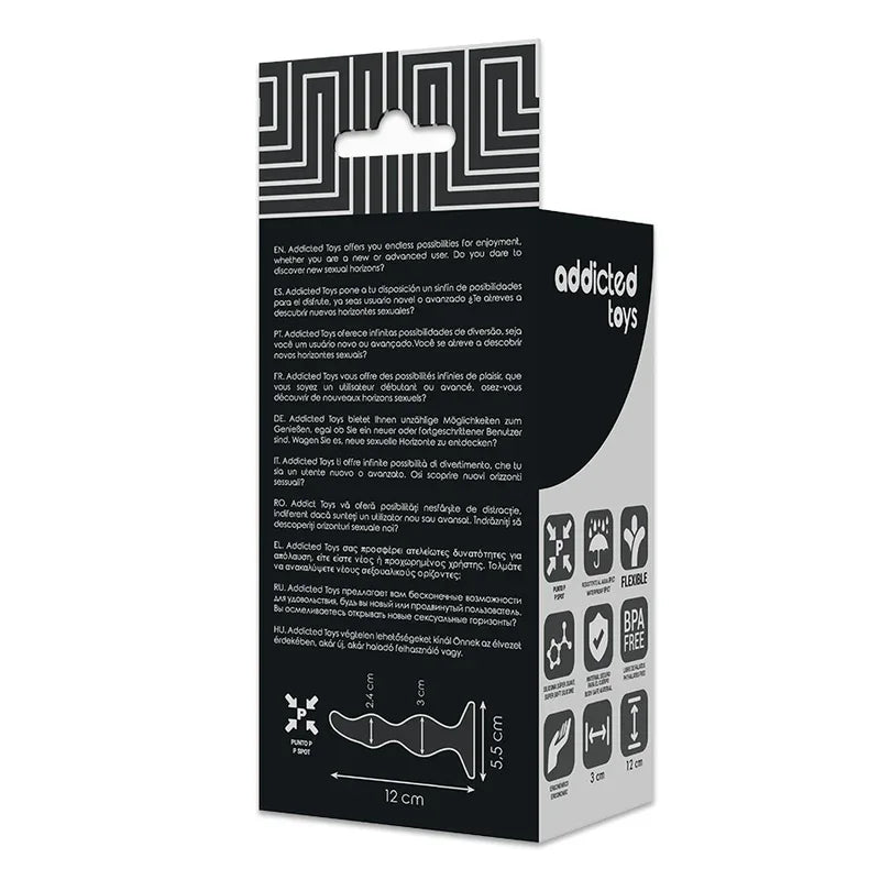 Addicted Toys – Plug Sexuel Anal 12 cm Noir