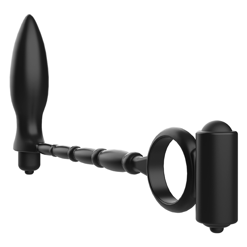 JUGUETES ADICTO - PLUG ANAL CON ANILLO VIBRADOR