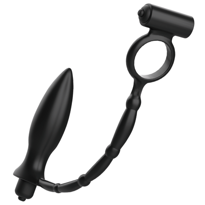 JUGUETES ADICTO - PLUG ANAL CON ANILLO VIBRADOR