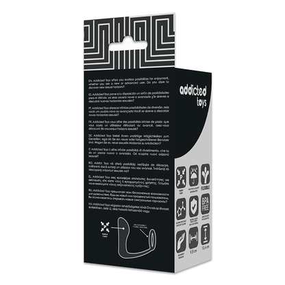 JUGUETES ADICTOS - PLUG ANAL CON ANILLO DE SILICONA NEGRO