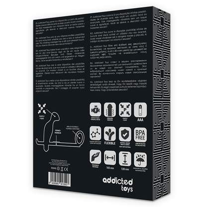 ADDICTED TOYS - PLUG ANAL CON ANILLO DE SILICONA NEGRO 12 CM