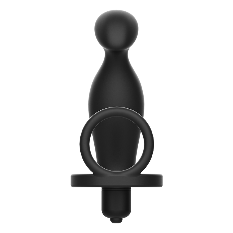 ADDICTED TOYS - PLUG ANAL CON ANILLO DE SILICONA NEGRO 12 CM