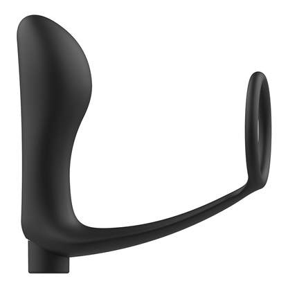 JUGUETES ADICTOS - ANILLO PARA EL PENE CON CONTROL REMOTO PLUG ANAL NEGRO RECARGABLE