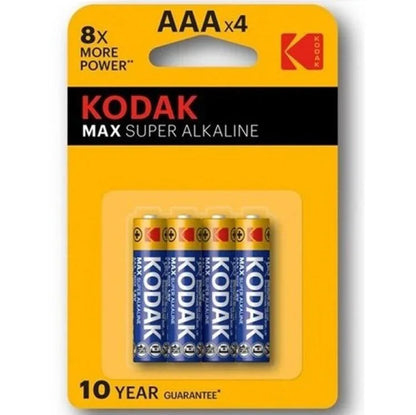 Kodak – Piles Kodak Max Super Alcaline Aaa Lr03 * 4